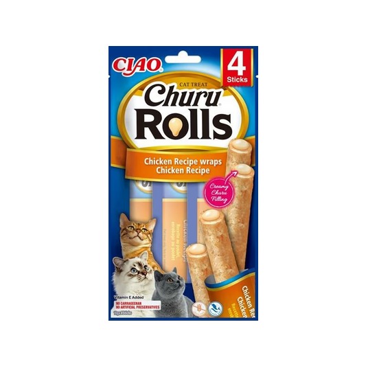 Pamlsok Inaba Churu Rolls cat Kura 4 tuby 40 g